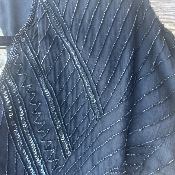 Vintage 100% Silk Beaded Art Deco Dress Freesha Women’s Small - Picture 2 of 16